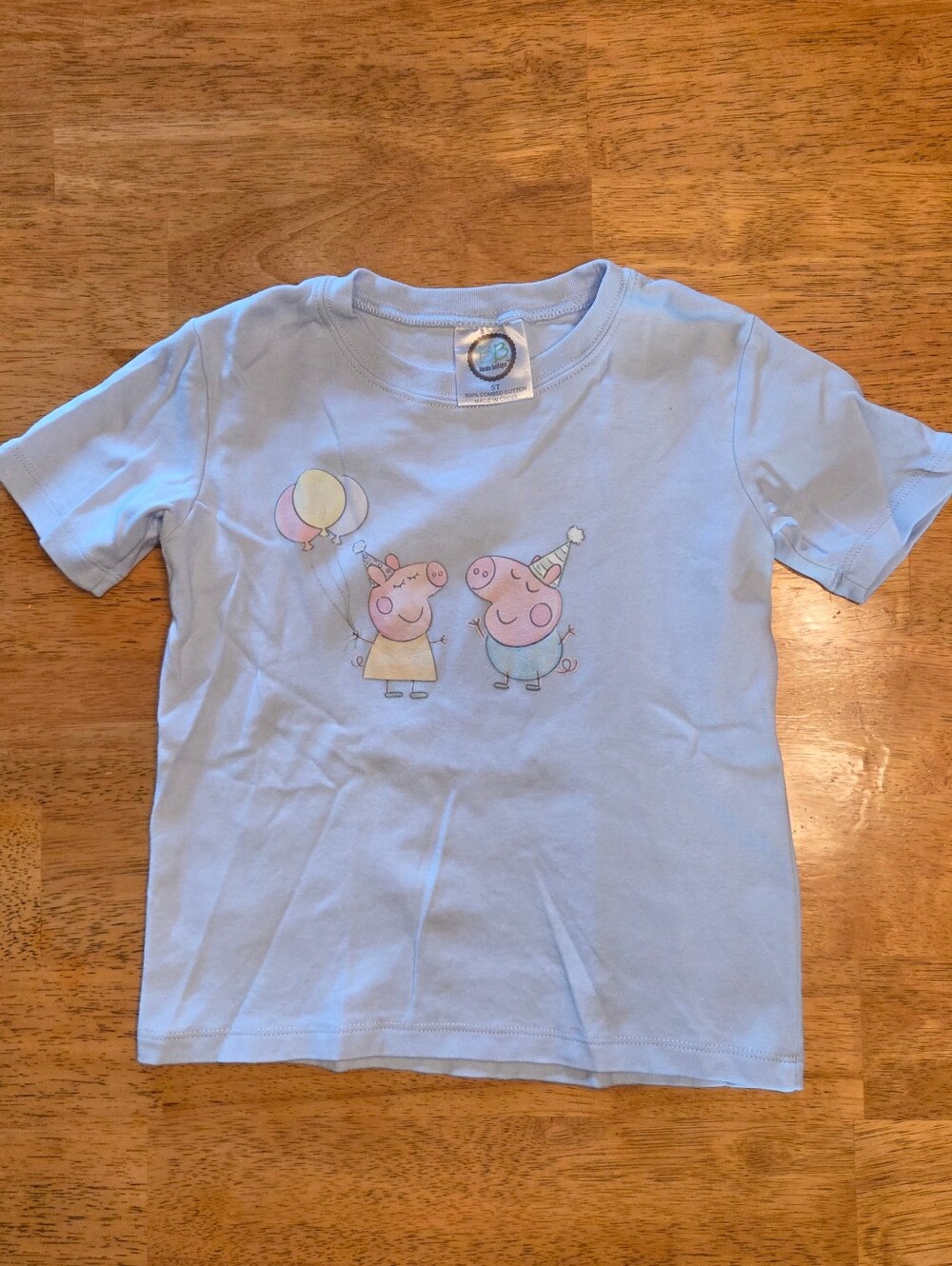 Light Blue Peppa Pig Party T-Shirt for Kids